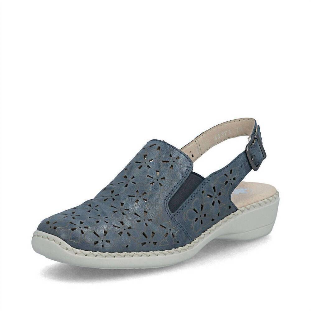 NEW RIEKER women's slingback toe sandal in lake